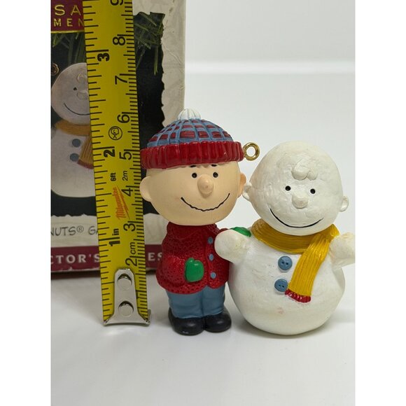 VTG Hallmark Keepsake Ornament The Peanuts Gang Charlie Snowman Christmas 2.5" - Picture 4 of 5